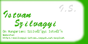 istvan szilvagyi business card